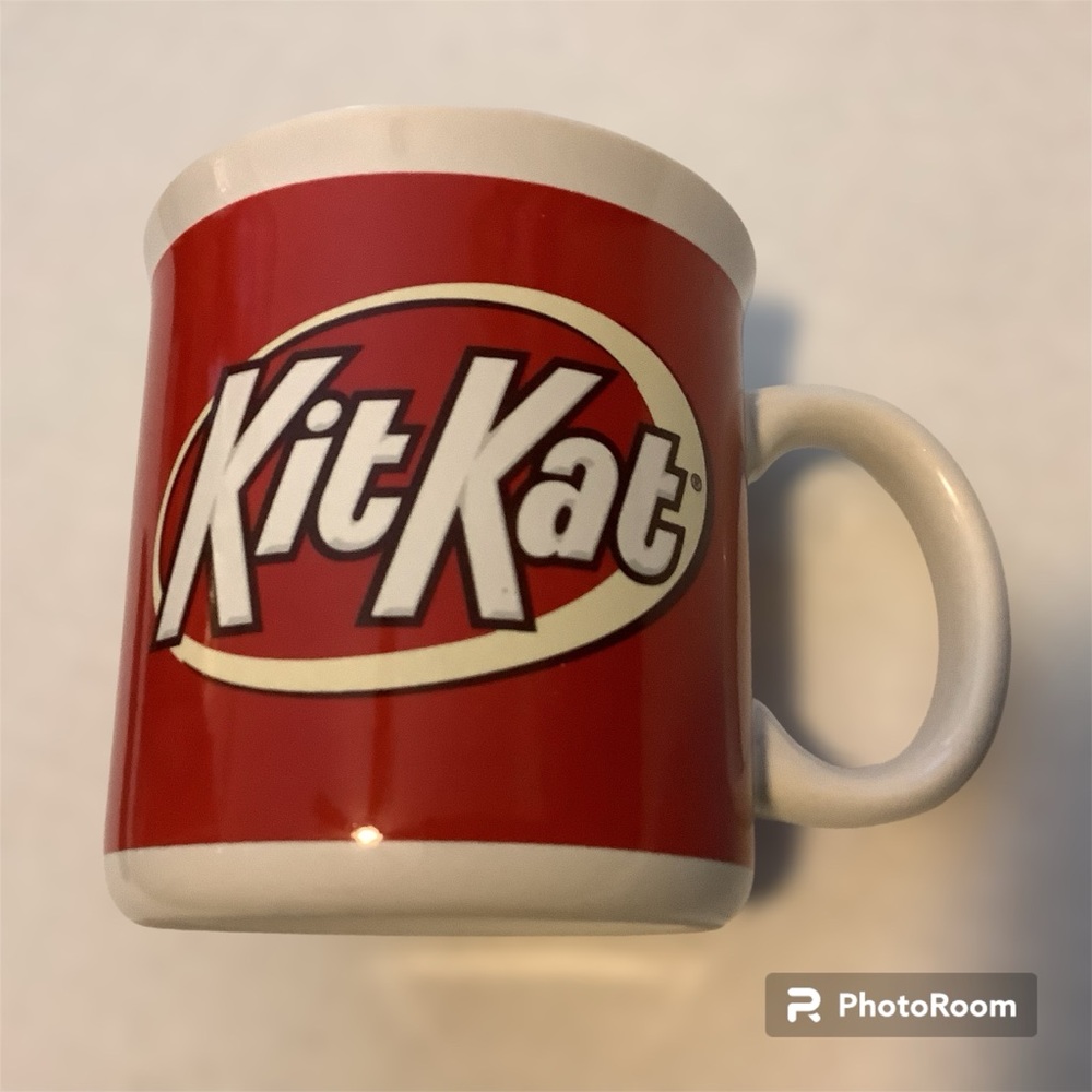 Vintage Hershey Kit Kat Chocolate Candy Coffee Cup Red/White Galerie 10oz. Mug
